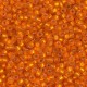 Miyuki rocailles Perlen 11/0 - Matted silver lined orange 11-8F
